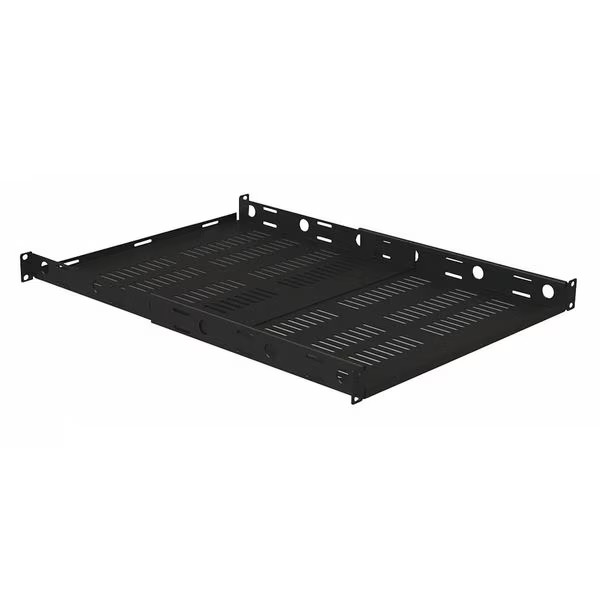 Video Mount Products 1U Vented Adjustable Four Post Rack Shelf ERS1U4P Video