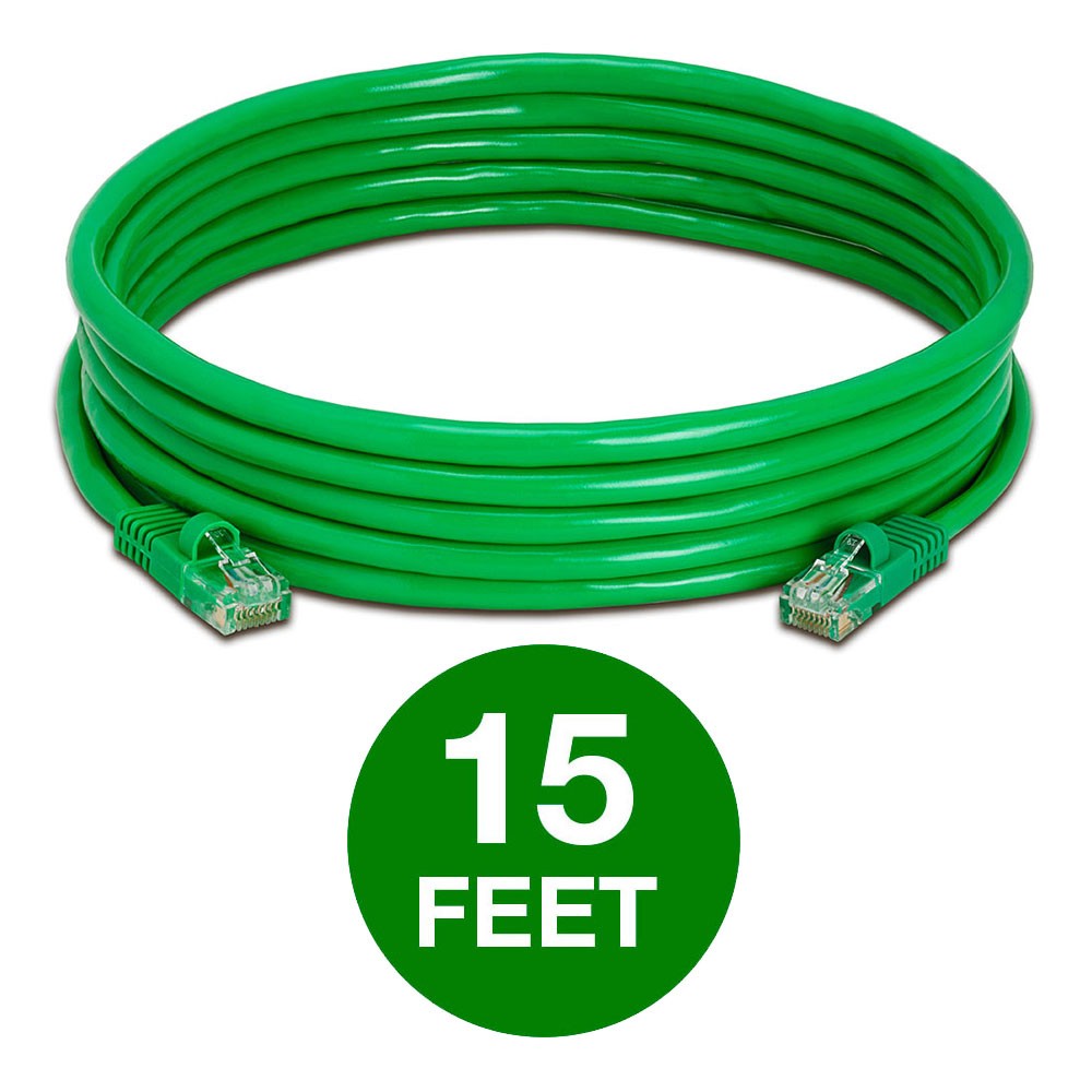 2 PCS Green Cat5e Patch Cable Cat5 Ethernet Cord RJ45 Connectors LAN UTP Wire