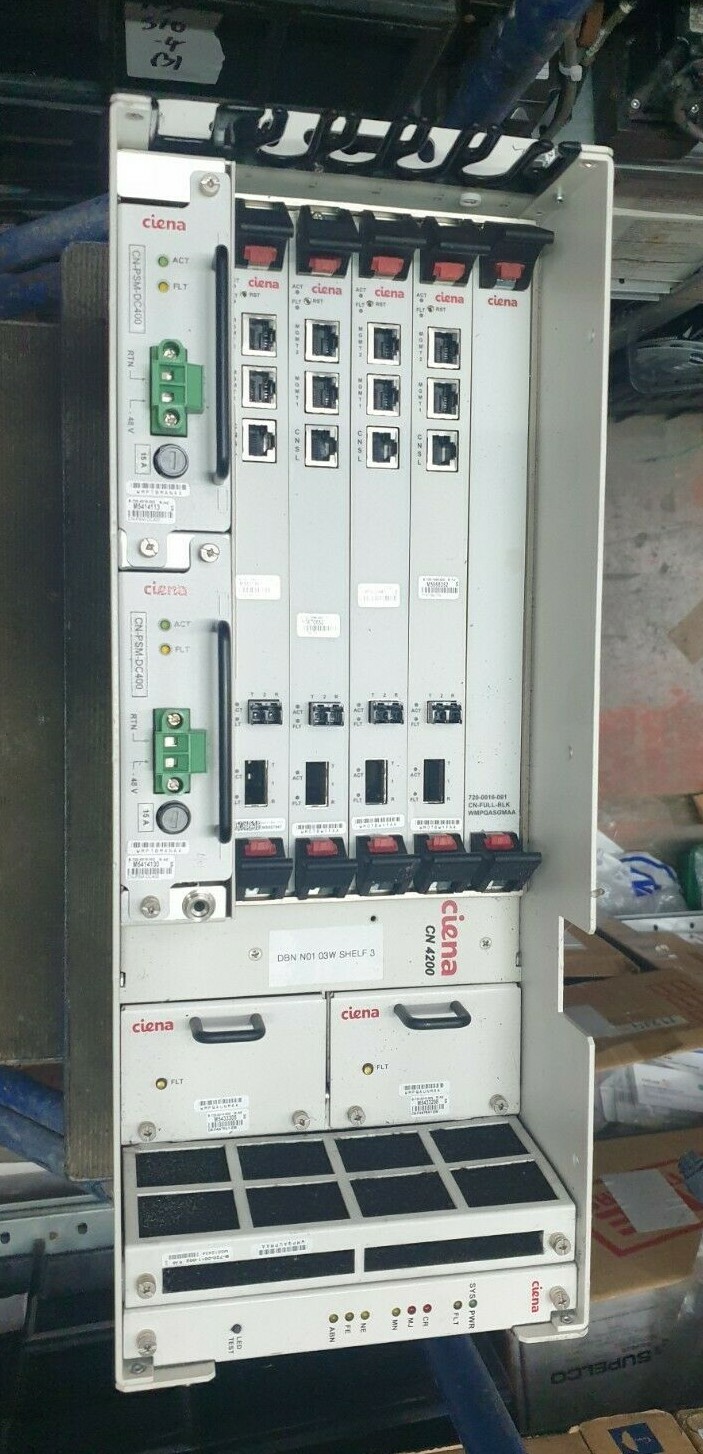 CIENA CN4200 CN4200-SDF-EW CHASSIS W/ CN-ALM-STD / B-720-0011-002 / X2 CN-FANTRA