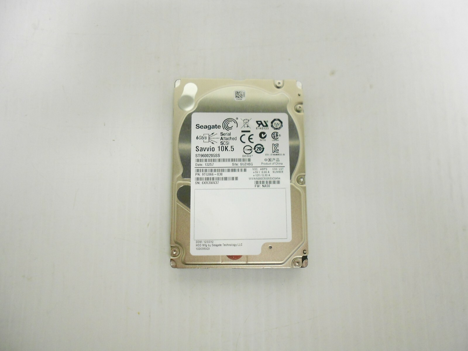 Seagate ST9600205SS 600GB 10K 2.5" SAS 6g Hard Drive Server Dell / HP 512B 100%