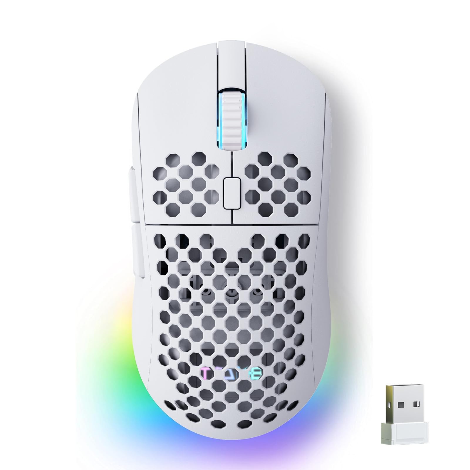 TMKB Falcon M1 Wireless Gaming Mouse 24000DPI 6 Buttons RGB Matte White