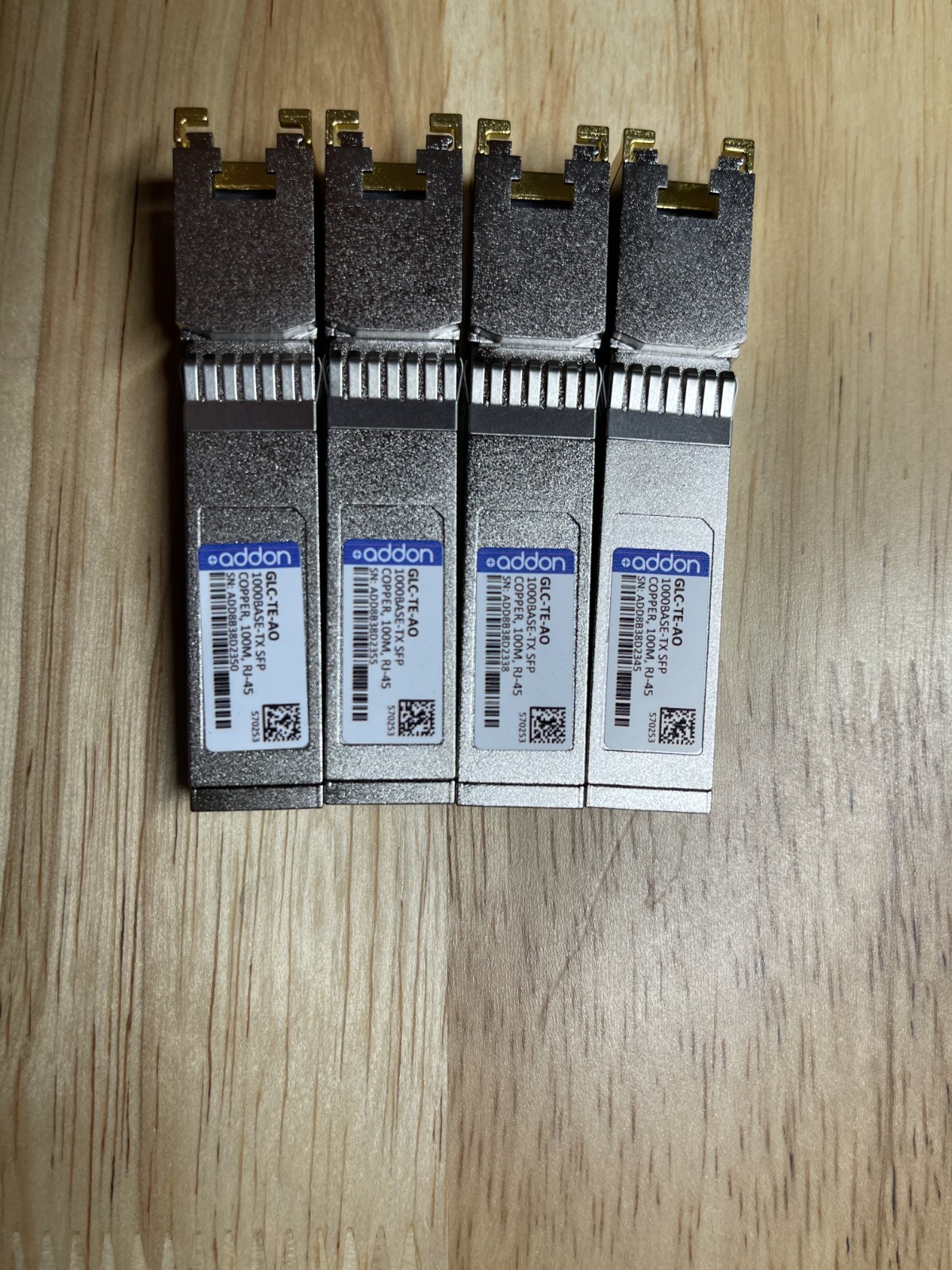 Lot of 4 Cisco GLC-TE Compatible 1000Base-T RJ45 SFP Copper 100m