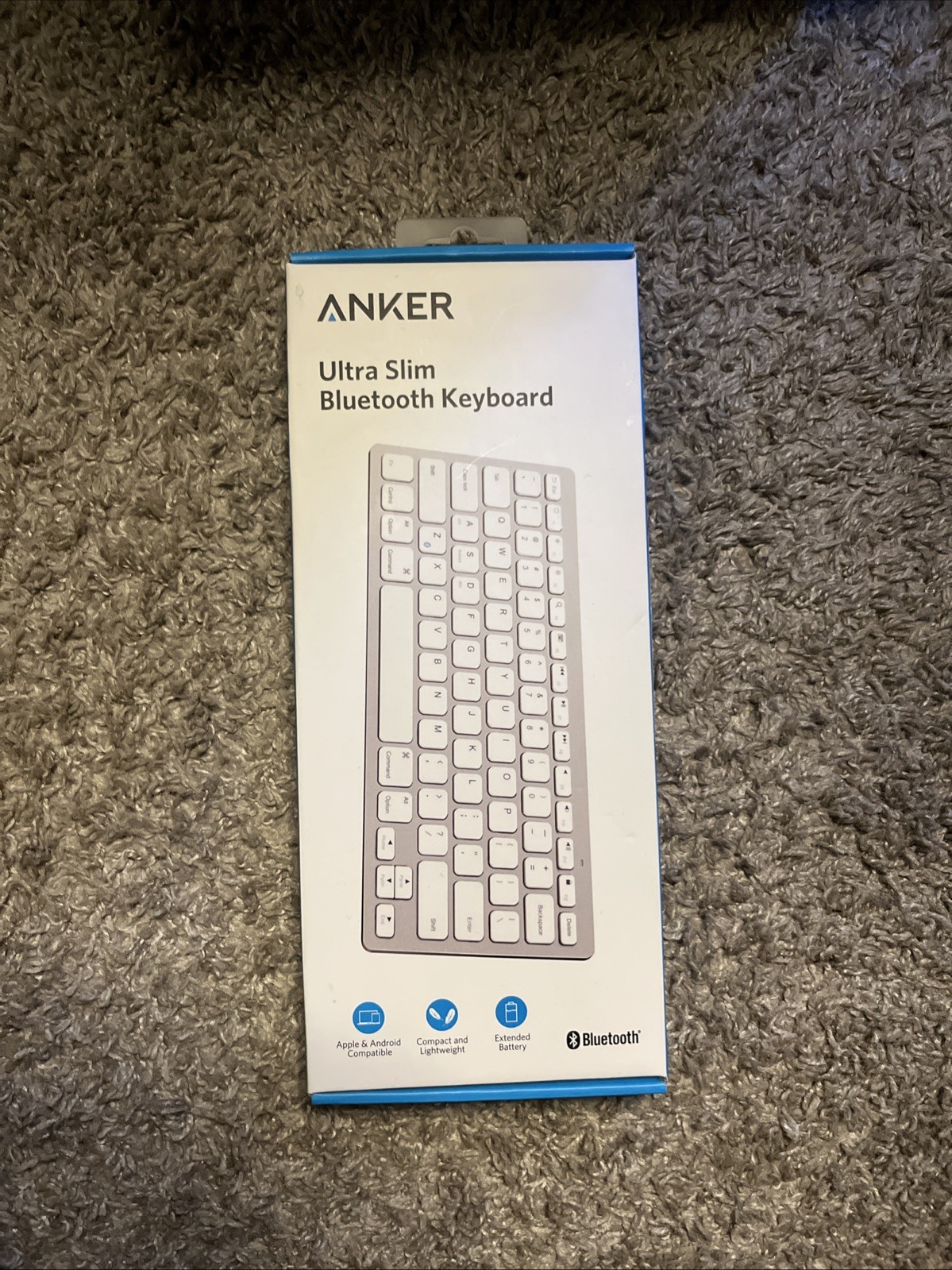New Anker Ultra Slim Bluetooth Keyboard A7726 Apple & Android Compatible