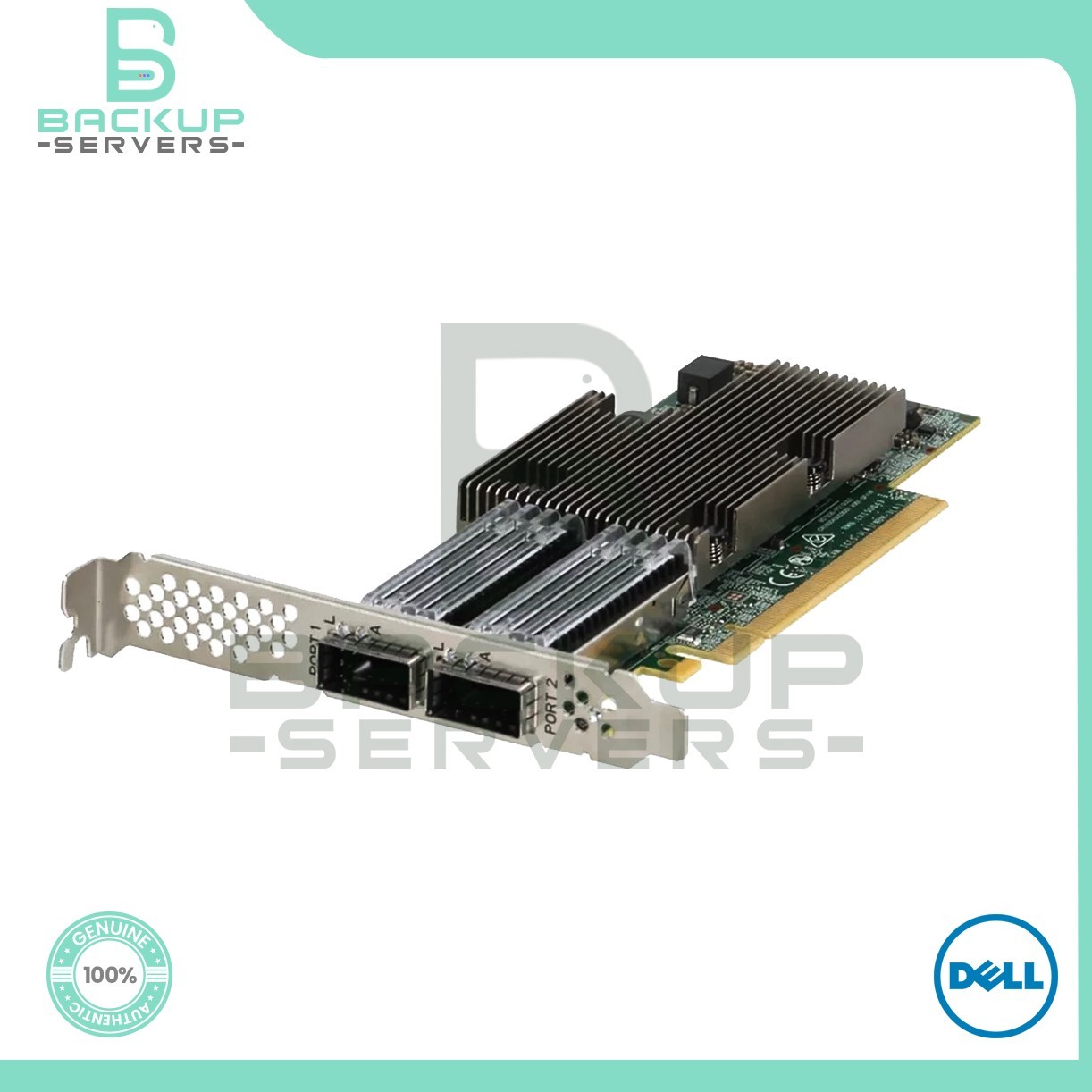 Dell Broadcom 57508 100GbE Dual-Port QSFP56 PCIe 4.0 x16 Network Adapter FPM6F