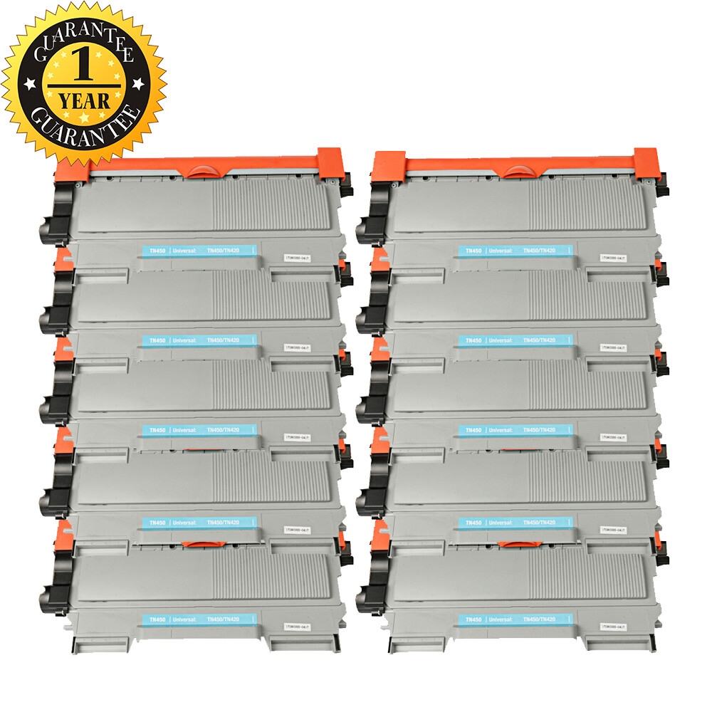 10 PK TN450 Toner Cartridge For Brother TN-420 450 Hl-2220 2240 2270DW MFC-7360N