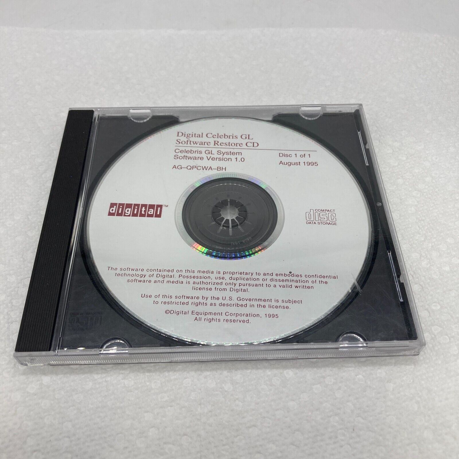 Vintage Digital Celebris GL Software Restore CD Version 1.0
