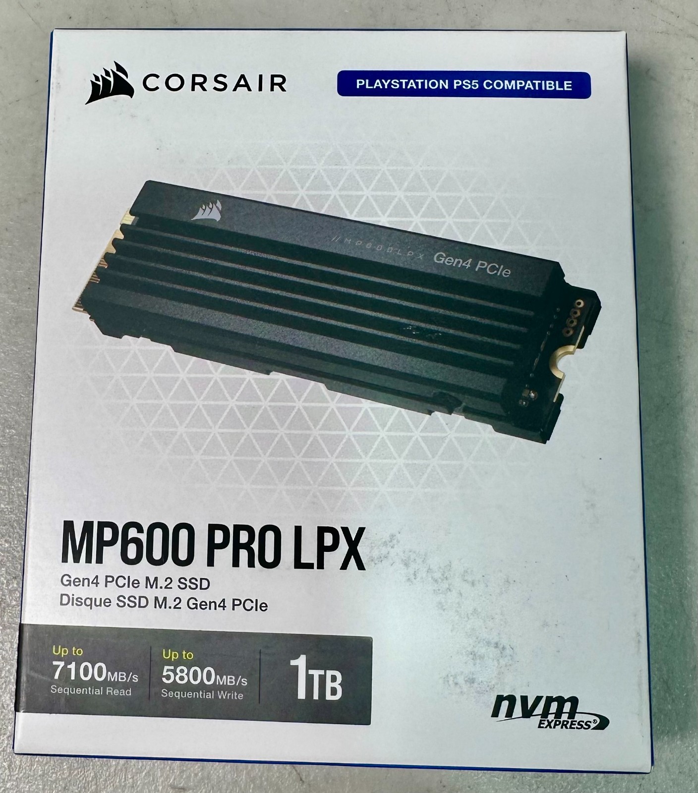 Corsair MP600 PRO LPX 1TB NVMe PCIe 4.0 M.2 SSD PS5 Heatsink NEW