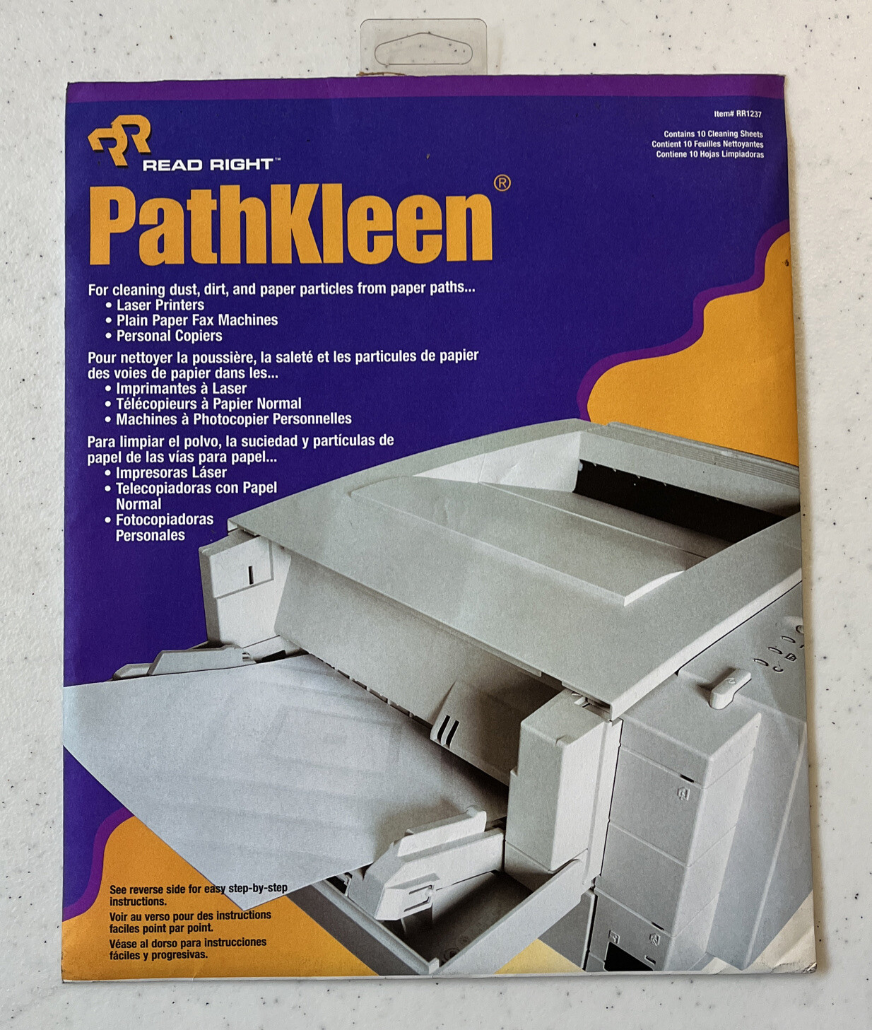 Read Right PathKleen Paper Path Cleaning Sheets - 10 / Pack  #RR1237