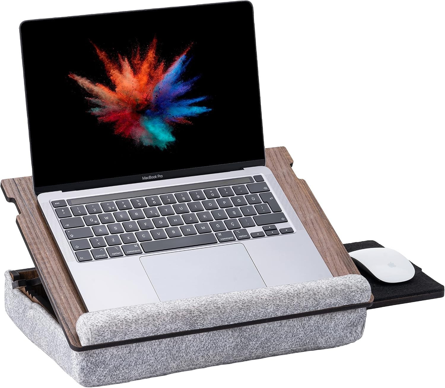 Lightweight Portable Lap Desk with Adjustable Height and Storage Compartment