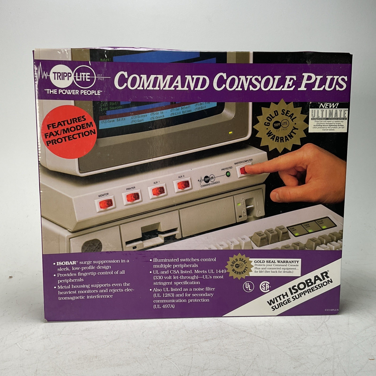 Tripp Lite Isobar Command Console CCI 6PLUS Fax / Modem Protection
