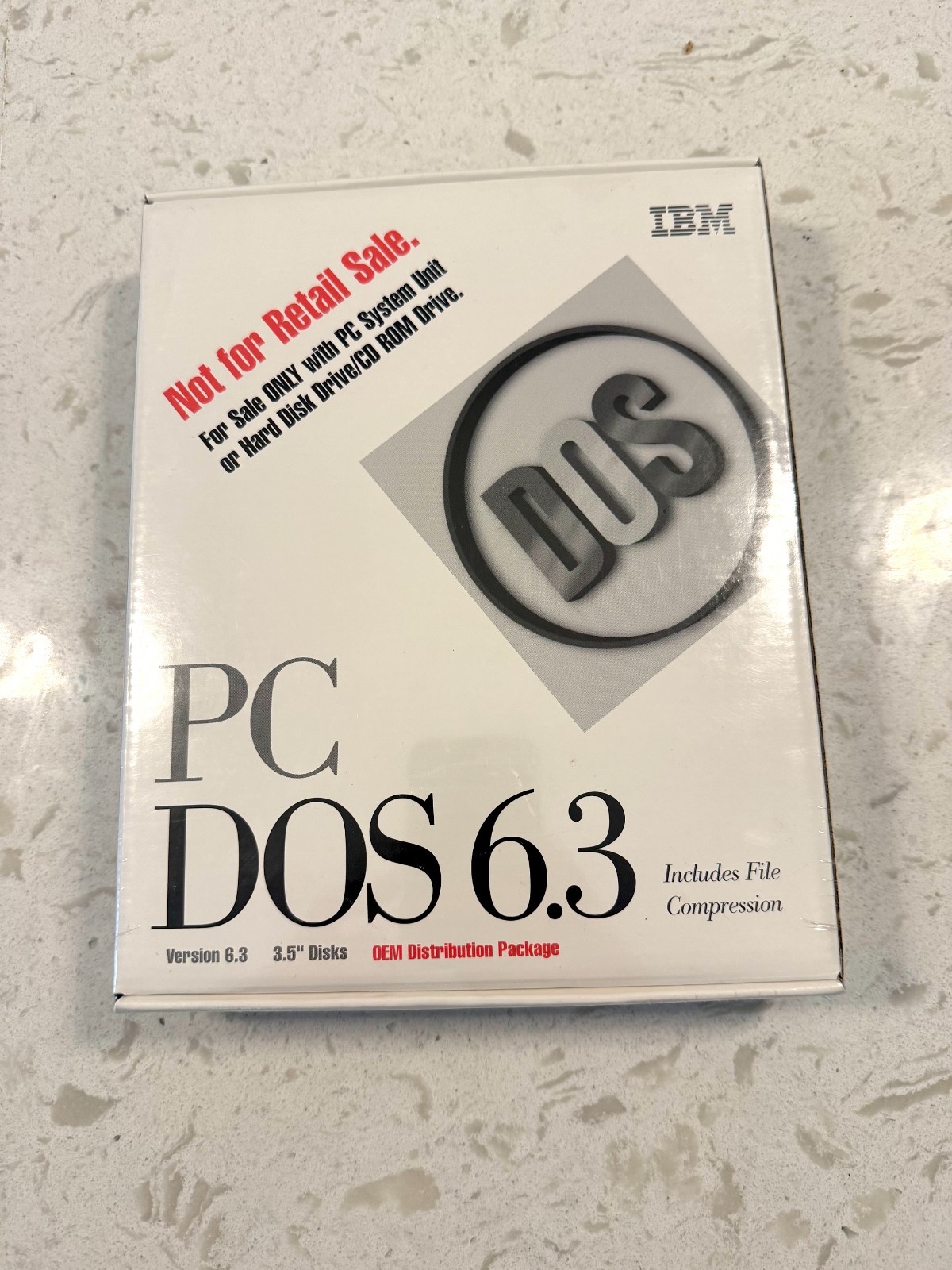 NEW SEALED  IBM PC-DOS 6.3 Original 3.5" Inch Floppy Disks OEM 1993