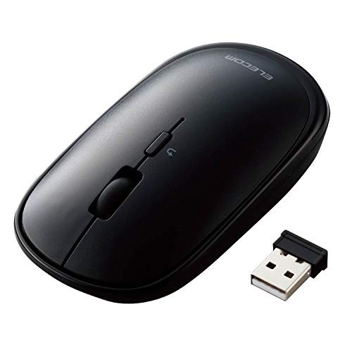 ELECOM Wireless Mouse  with USB Receiver  Silent  Quiet Click  Slim  4 Button