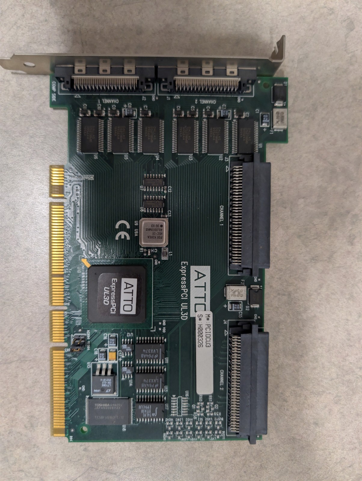 ATTO ExpressPCI UL3D Ultra3 SCSI PCI Disk Controller Card 2-Port EPCI-UL3D