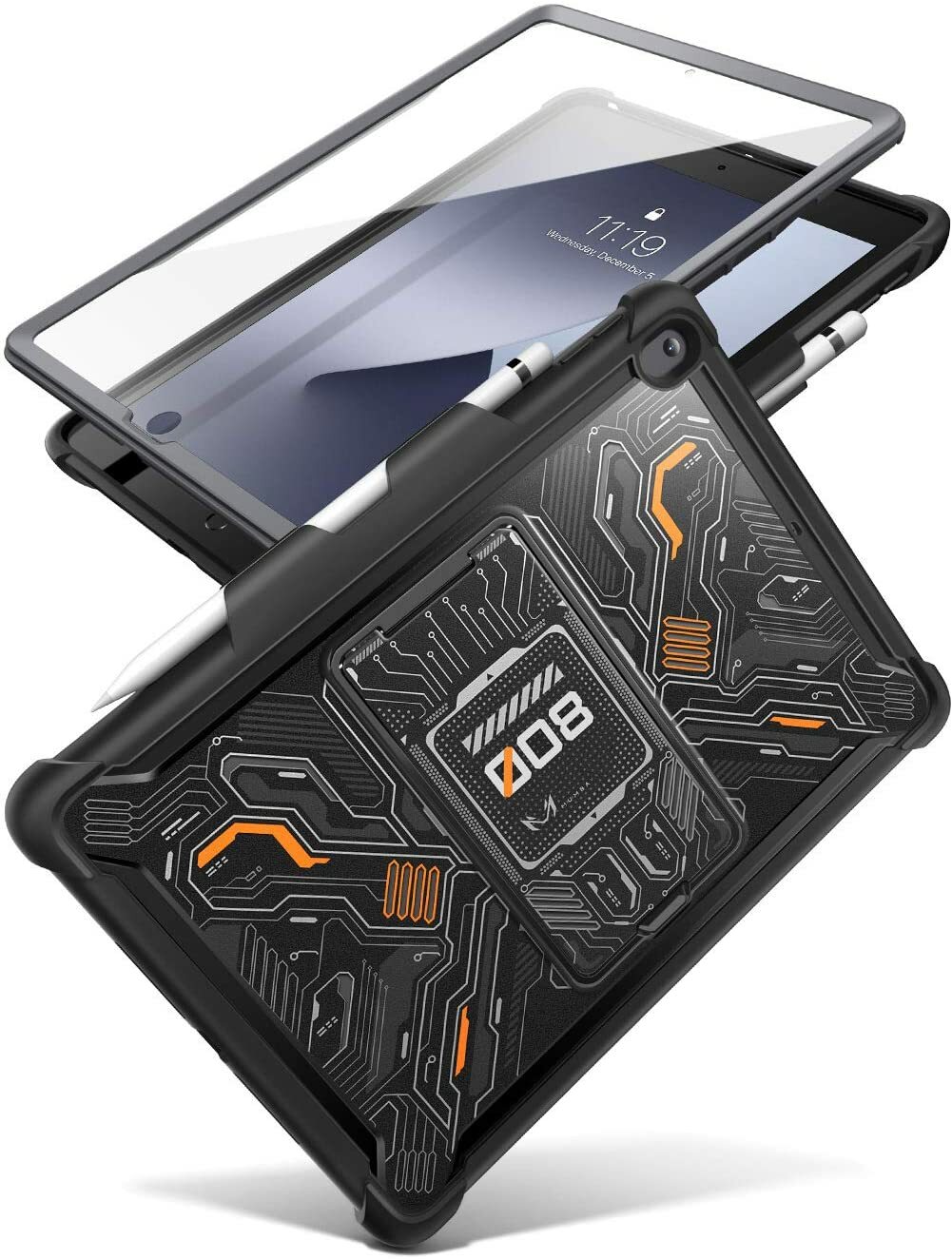 Mumba for iPad 7th/8th/9th Gen 10.2" DualLayer Case Shockproof Shell Back Cover