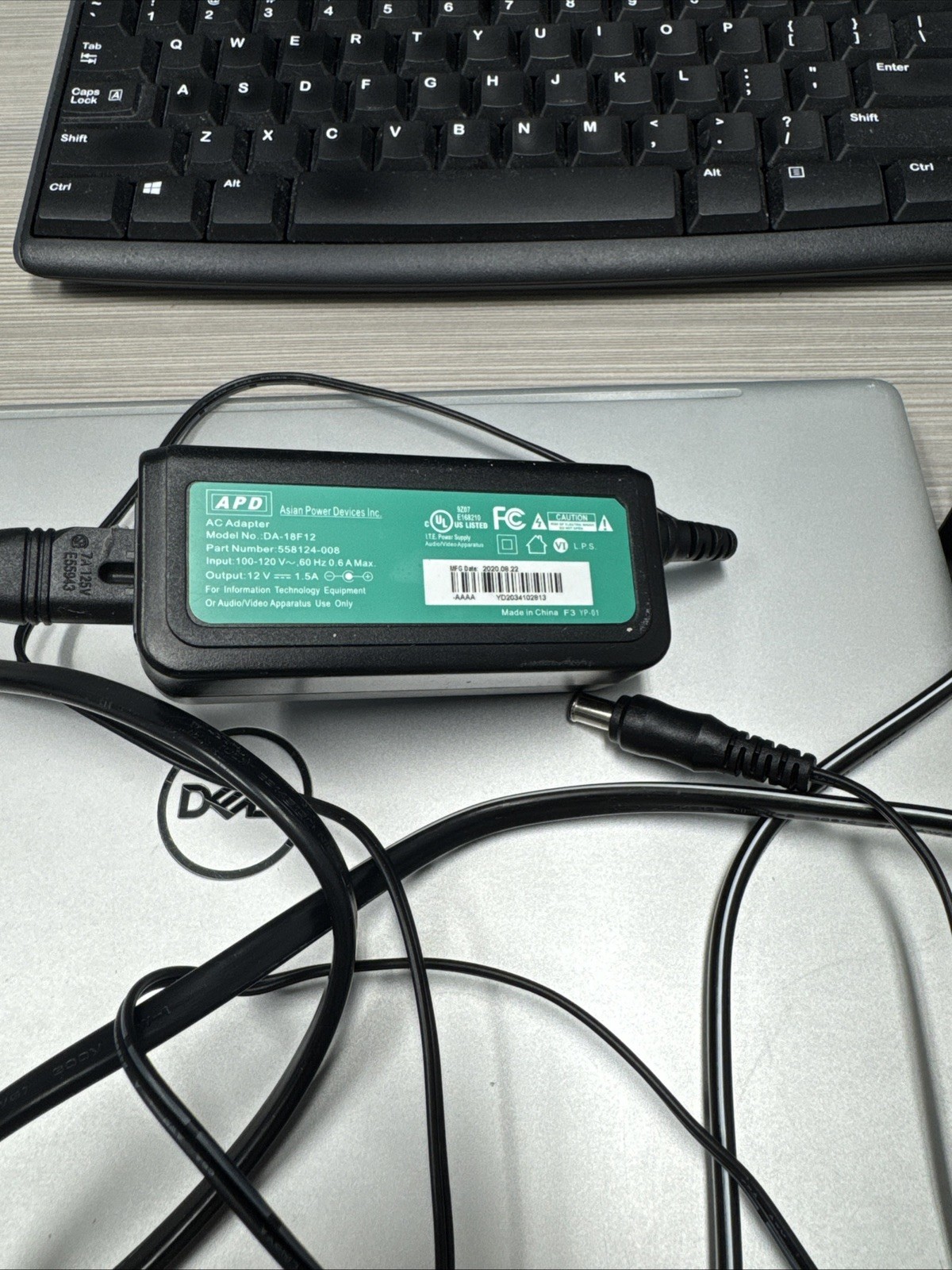 APD Asian Power Adapter AC ADAPTER ONLY 12V 1.5a  Model DA-18F12