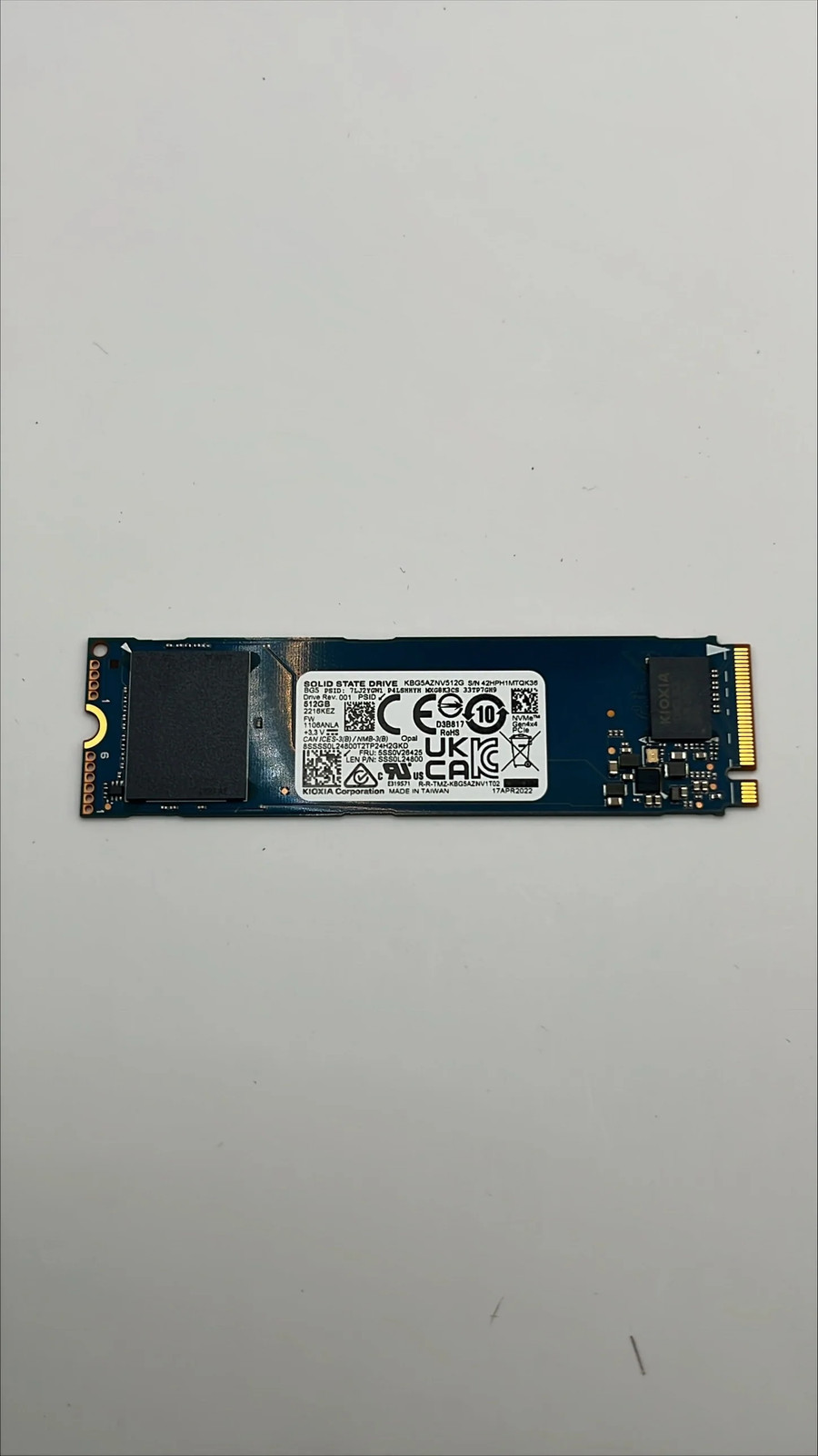 Kioxia BG5 512GB M.2 2280 PCIe Gen4 x4 NVMe SED SSD KBG5AZNV512G | Refurbished -