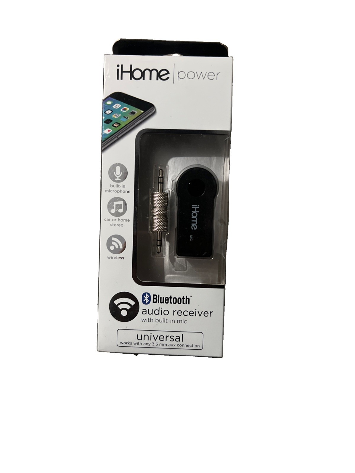 iHome Bluetooth Audio Reciever With Built In Mic