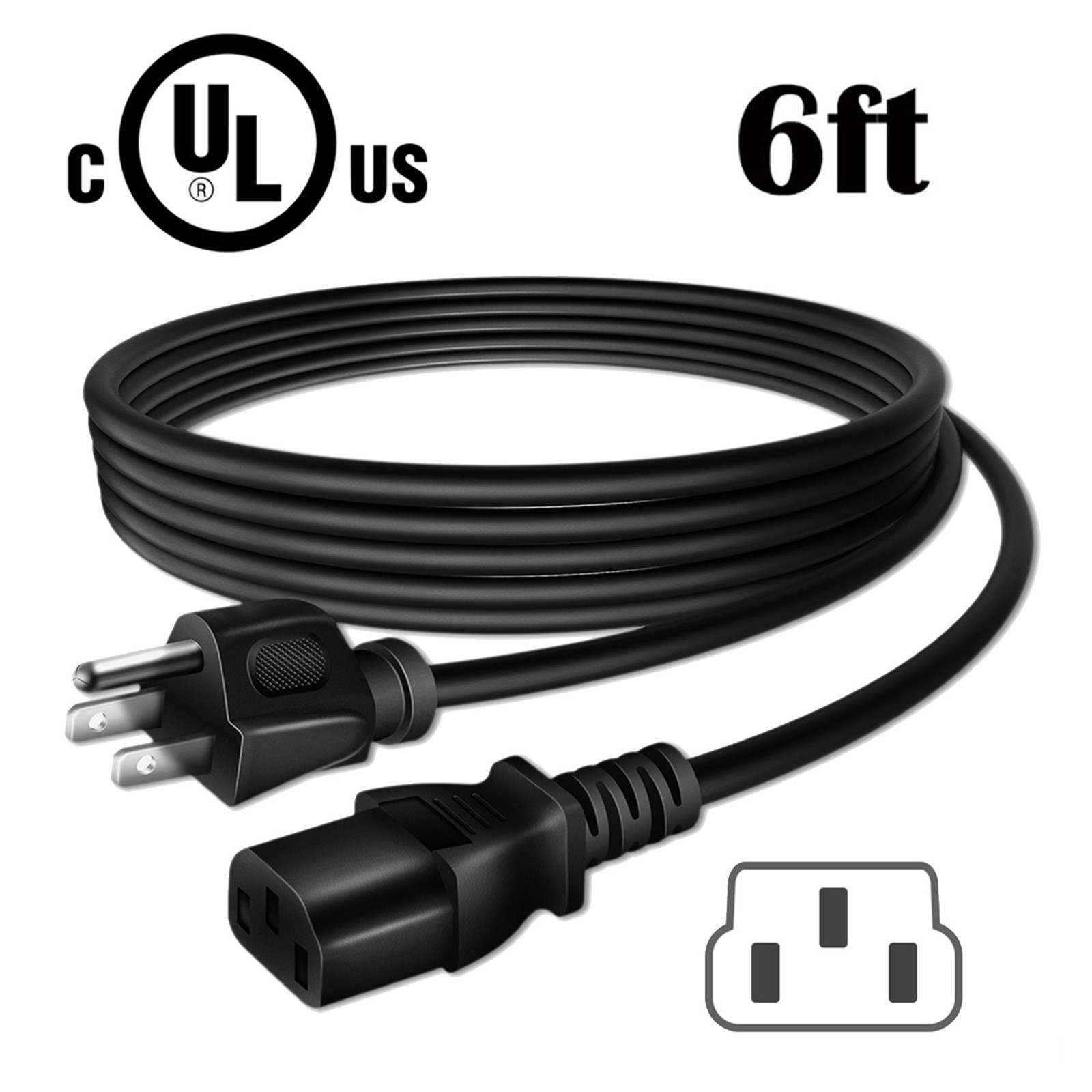 UL AC Power Cord For Netgear GS348 GS348PP SOHO / JFS516v2 LAN Network Switch