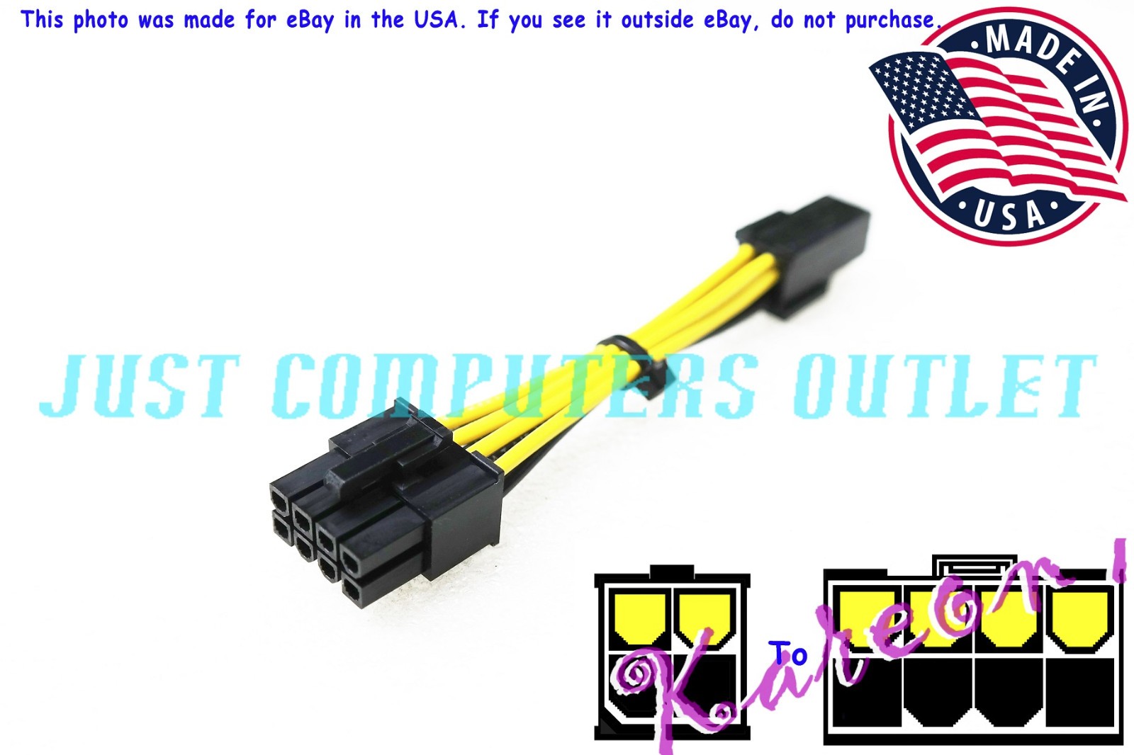 🔥 Custom HP ATX12V EPS-12V CPU 4-Pin to 8-Pin Power Adapter Converter Cable