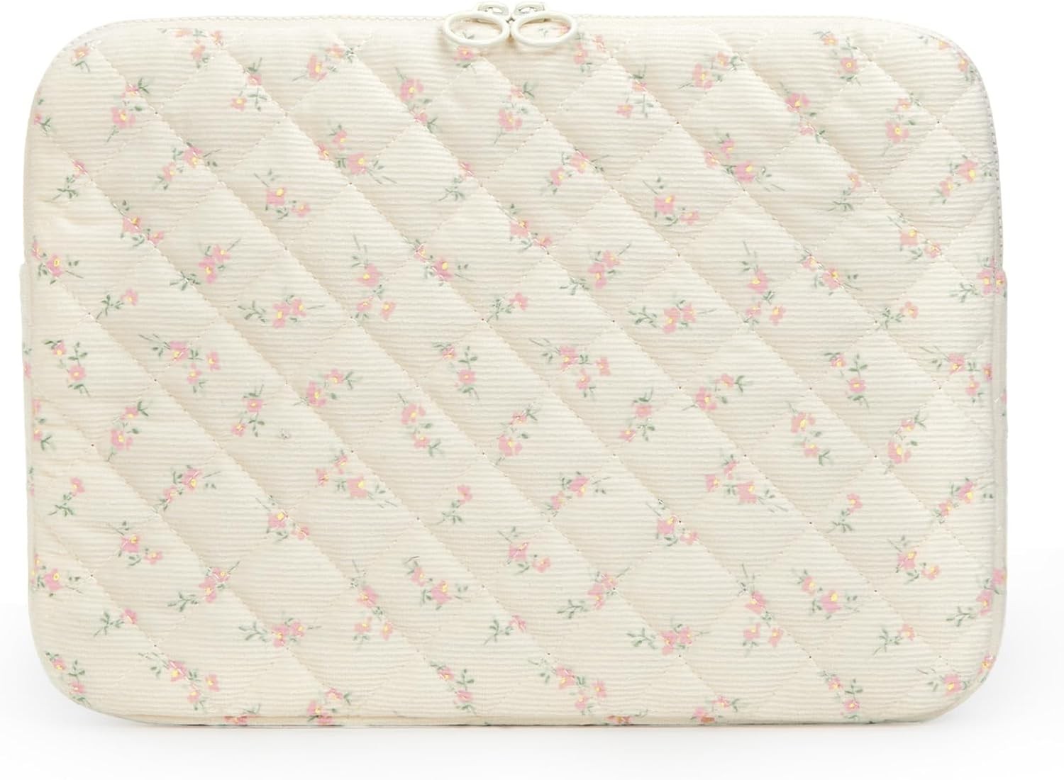 Puffy Laptop Sleeve 13 Inch Cute Quilted Laptop Protective Case Padded Floral