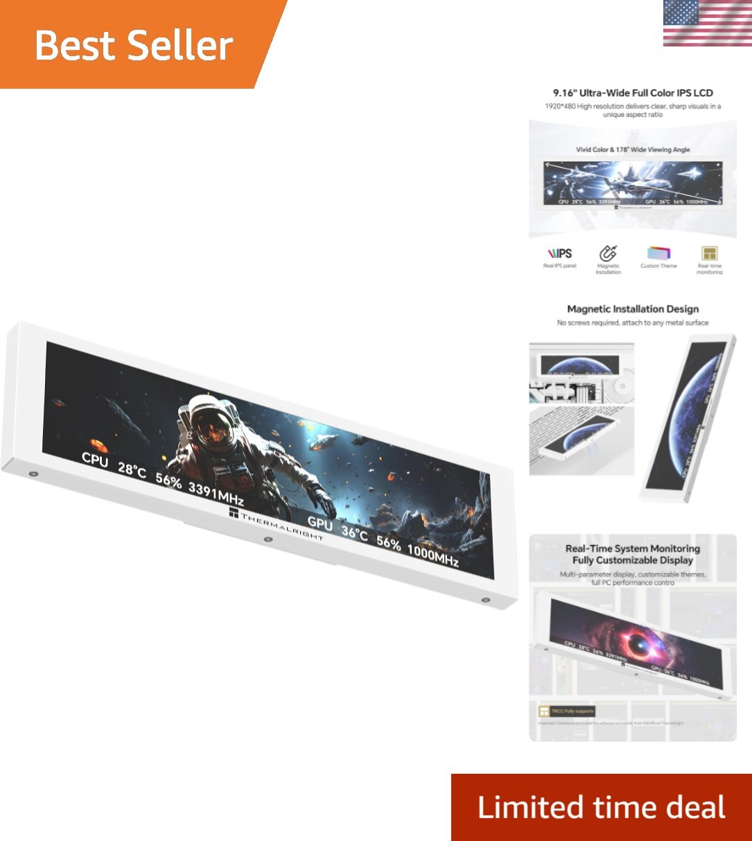 Trofeo Vision LCD AIO Display 9.16” PC Monitor