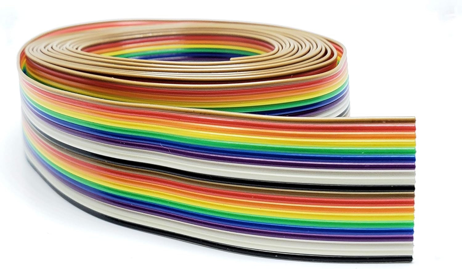 - Connectors Pro 10 Feet IDC 20P Rainbow Flat Ribbon Cable 20 Conductors for 2.5