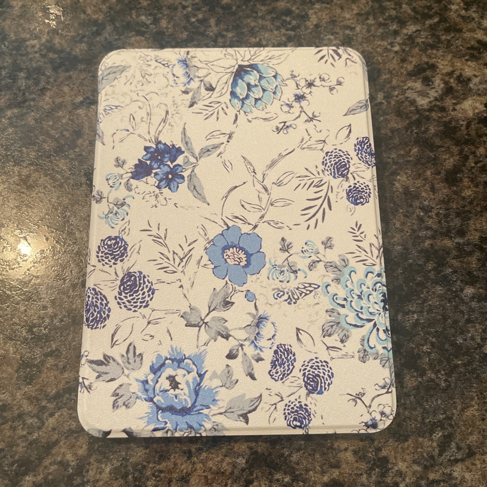Moko Kindle Case White Blue Floral 5x7 Inches Protective Cover Paper White New