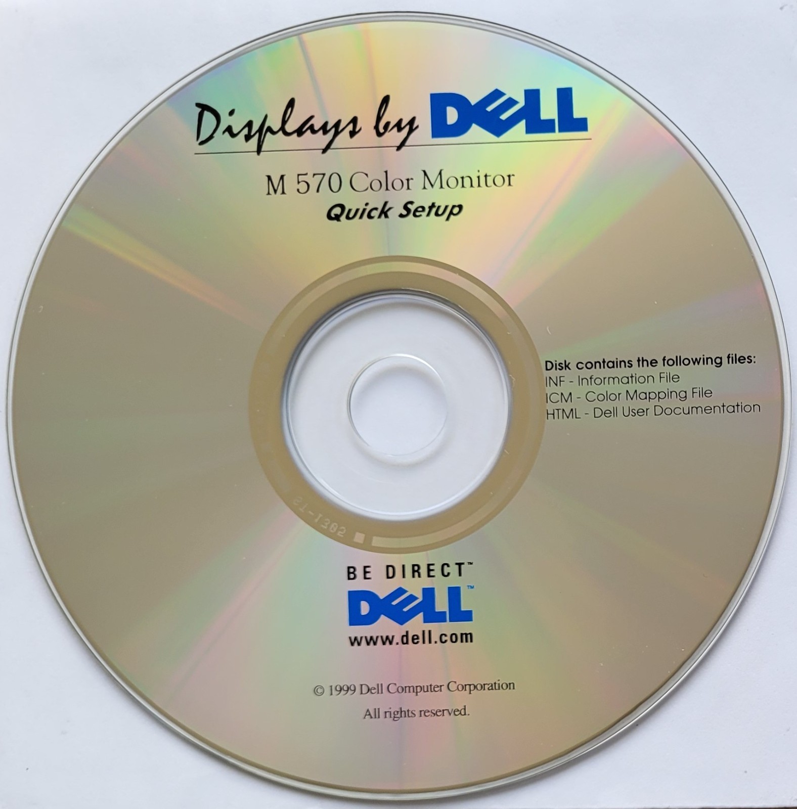 Vintage - Dell M570 Monitor Setup CD, 1999