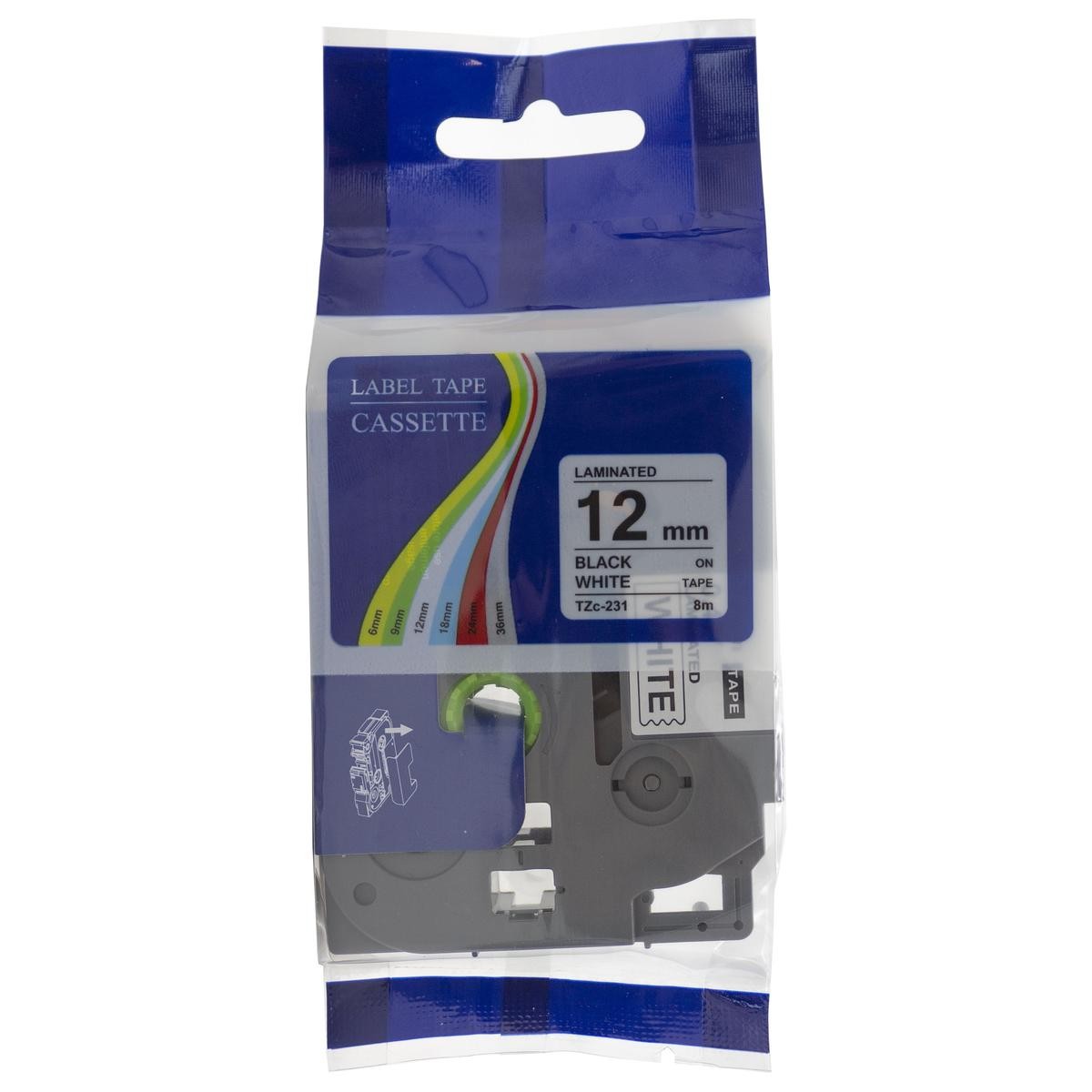 Label Tape Compatible With BROTHER TZE-631 TZE-731 PT-D210 PT-H100 PT-P700
