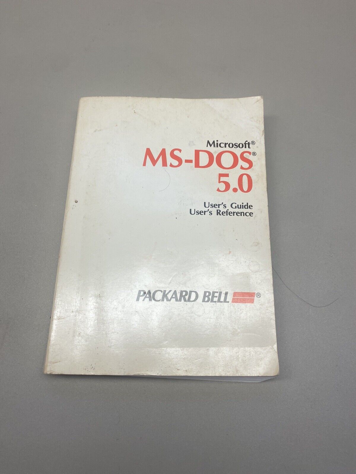 Microsoft Vintage MS-DOS 5.0 Users Guide Packard Bell Good Cond 1991