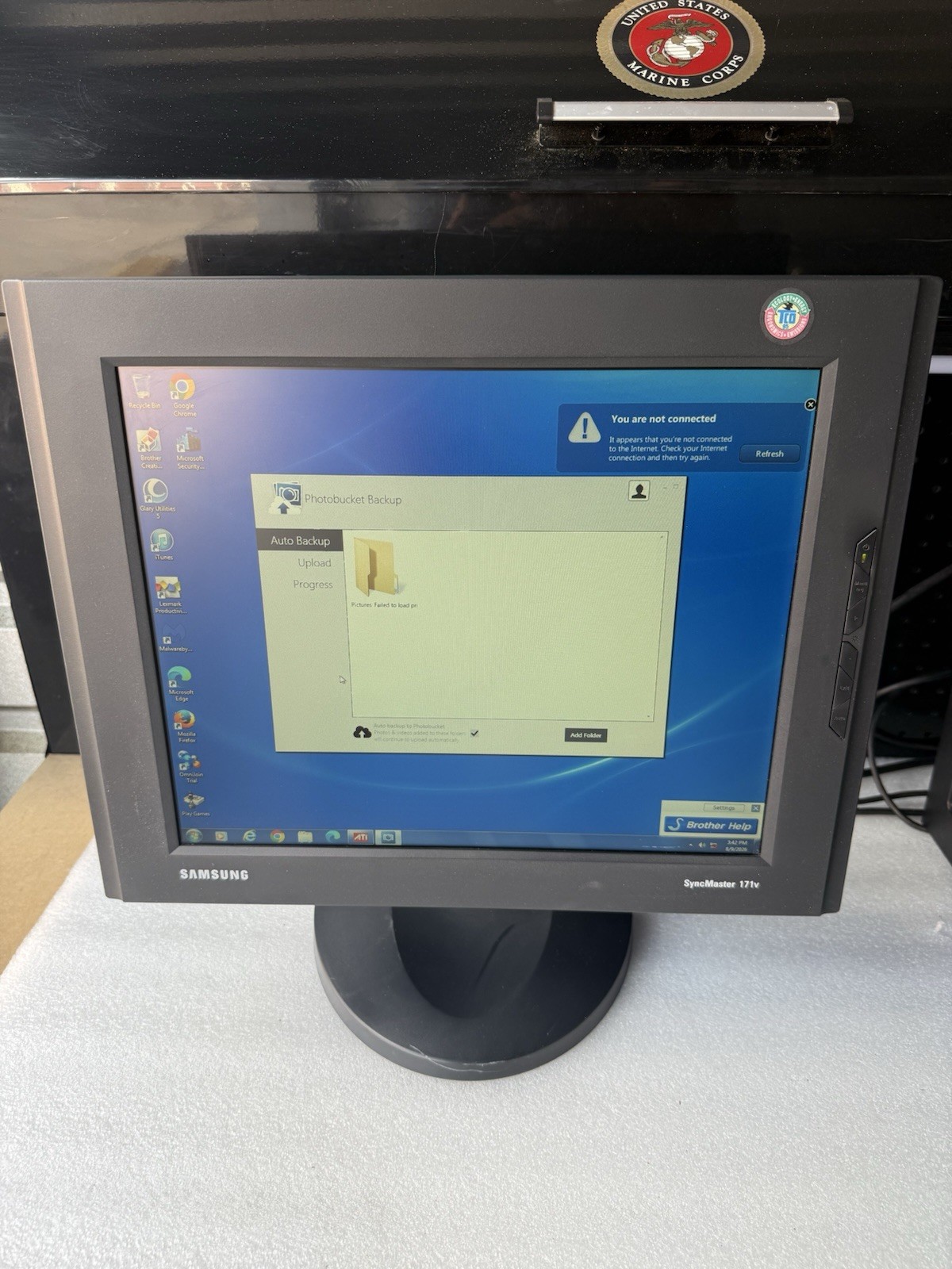 2003 Samsung SyncMaster 171v 17" 5:4 LCD Monitor VGA Retro PC Gaming 1280 x 1024
