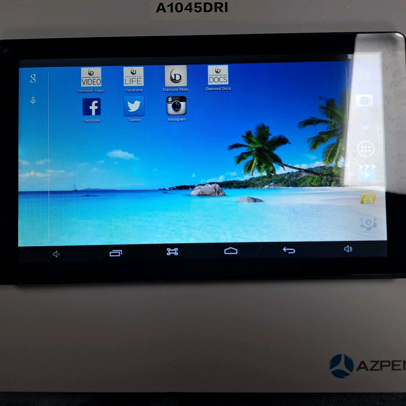 Diamond Resorts Azpen 10" A1045DRI Android Tablet Black Tested WORKS