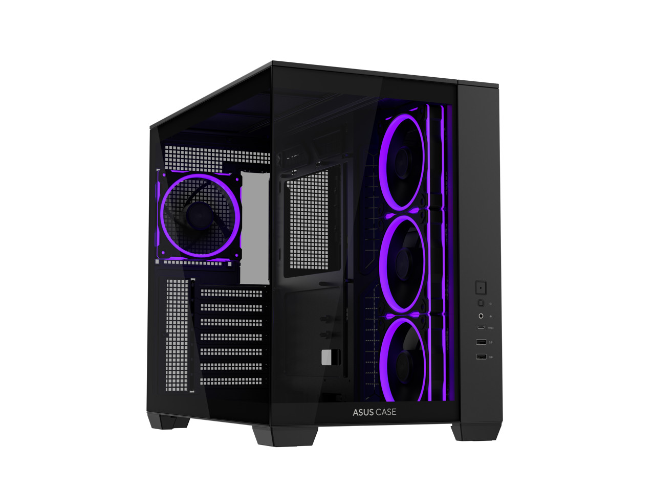 ASUS A32 PLUS Black ATX gaming PC case, support 360mm radiators and 420mm graphi