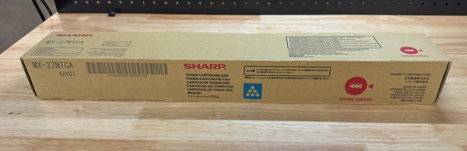 Genuine Sharp Electronics Corporation MX-27NTCA Toner Cartridge Cyan