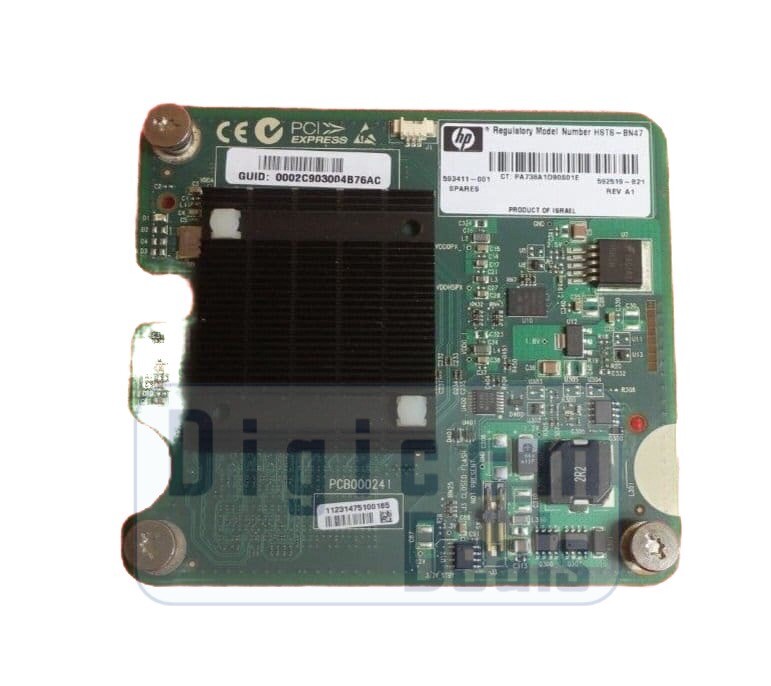 HPE 4X QDR INFINIBAND CONNECTX-2 DUAL PORT MEZZANINE CARD 593411-001