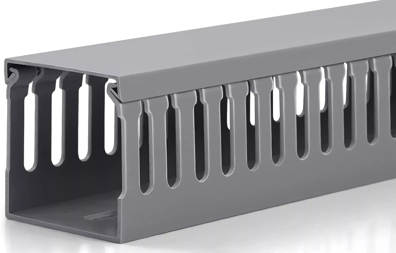 3x3in Cable Raceway, 6.6FT(2xL3.2FT) Large Wire Tray, PVC Cord Hider for Network