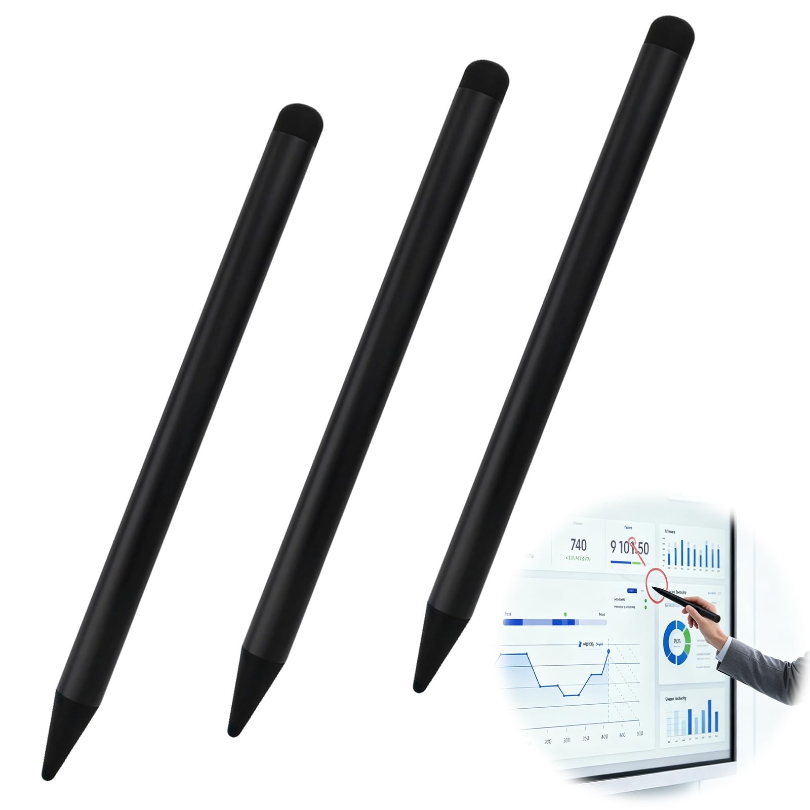 3 Pcs Smartboard Pen, 2-in-1 Dual Tip Infrared Screen Stylus Pen, High Sensit...