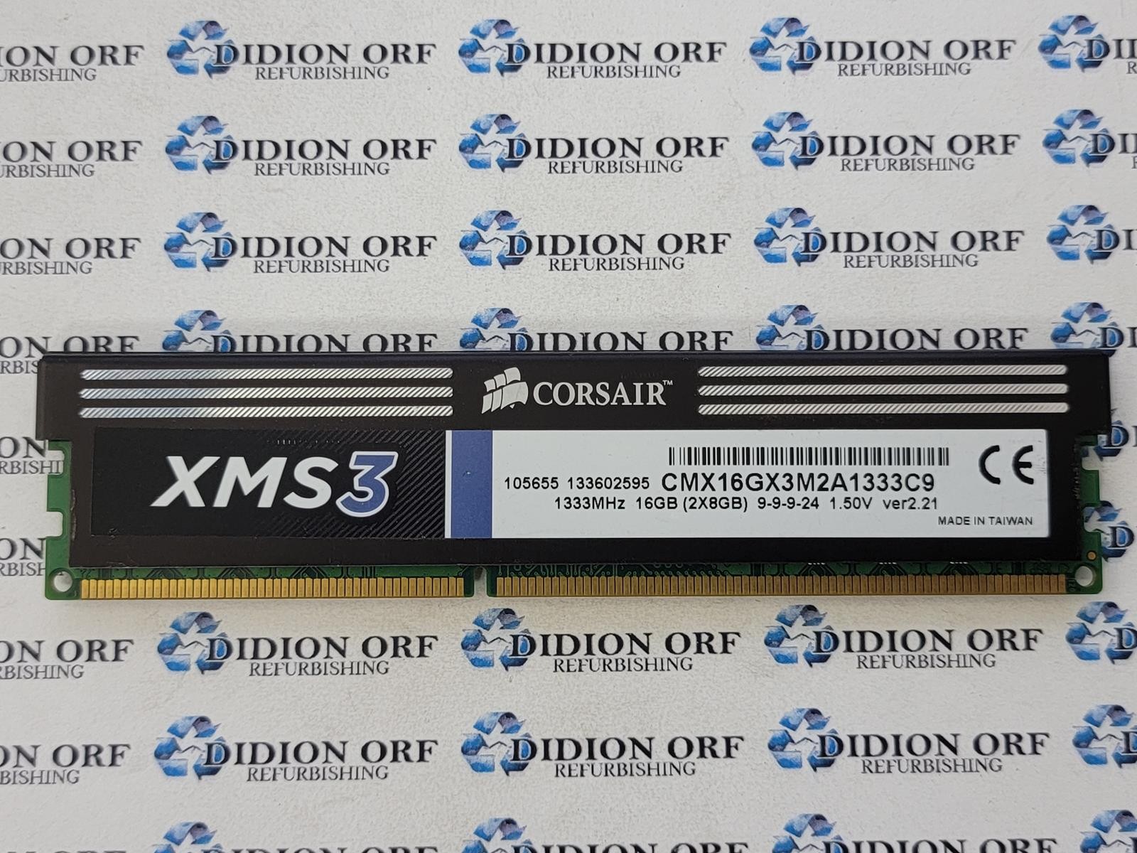 CORSAIR XMS3 8 GB PC3-1333MHz DDR3-10600 CMX16GX3M2A1333C9 SKU 8450