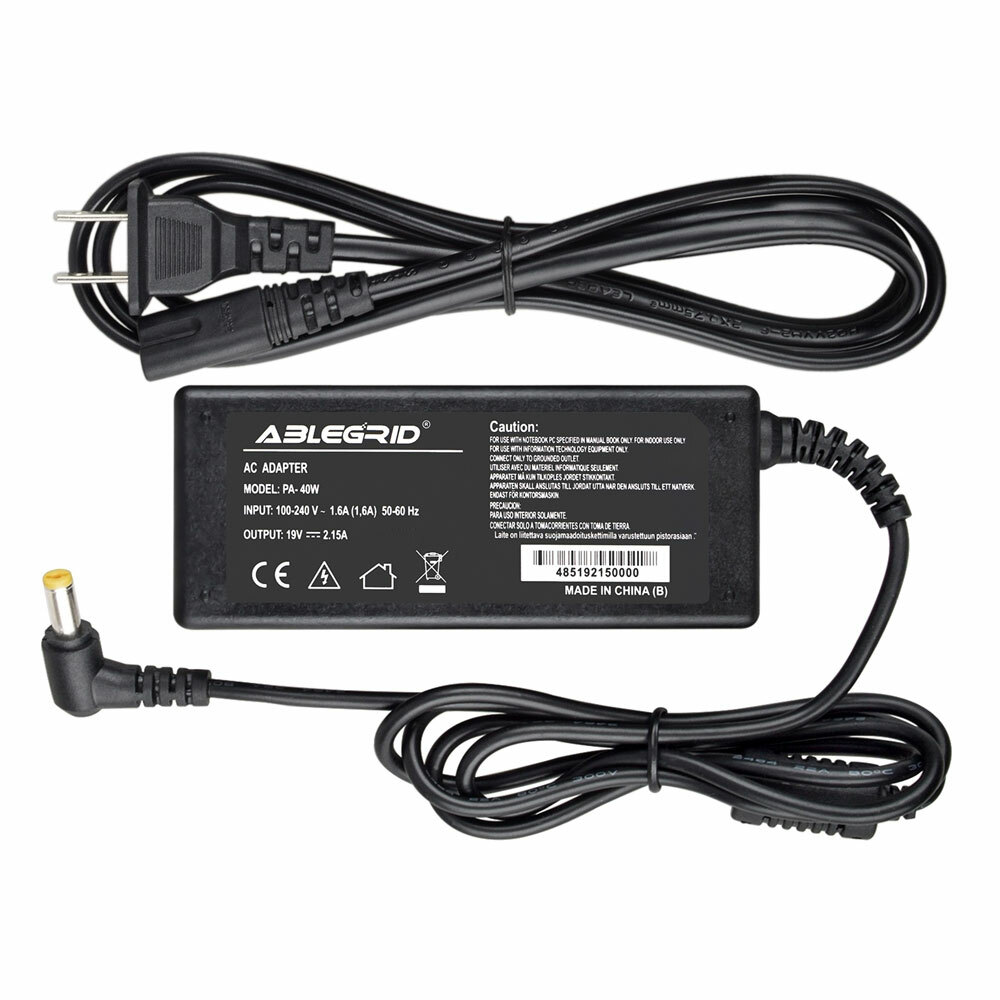 19V 2.15A AC Adapter for Acer ADP-40TH A Aspire One Laptop Charger Power Supply