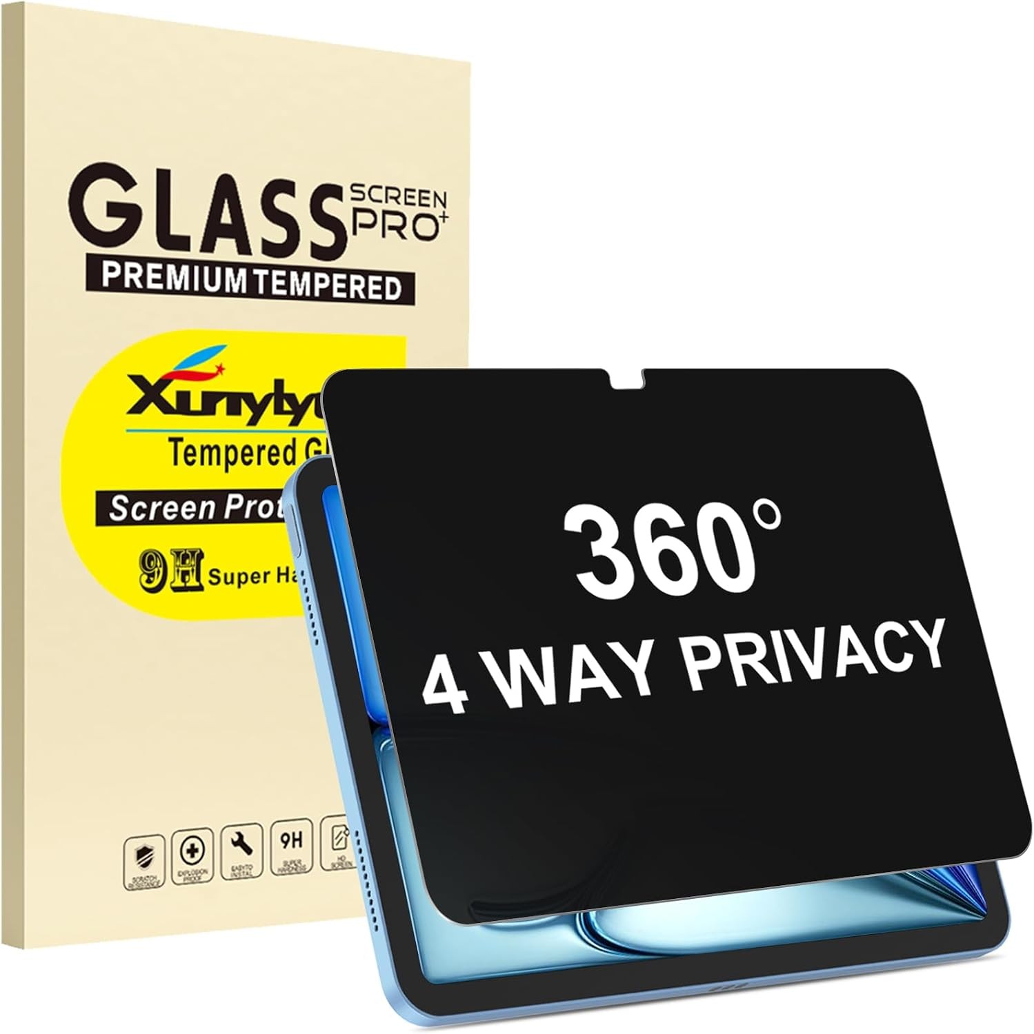 360° 4 Way Privacy Screen Protector for iPad Air 11 Inch