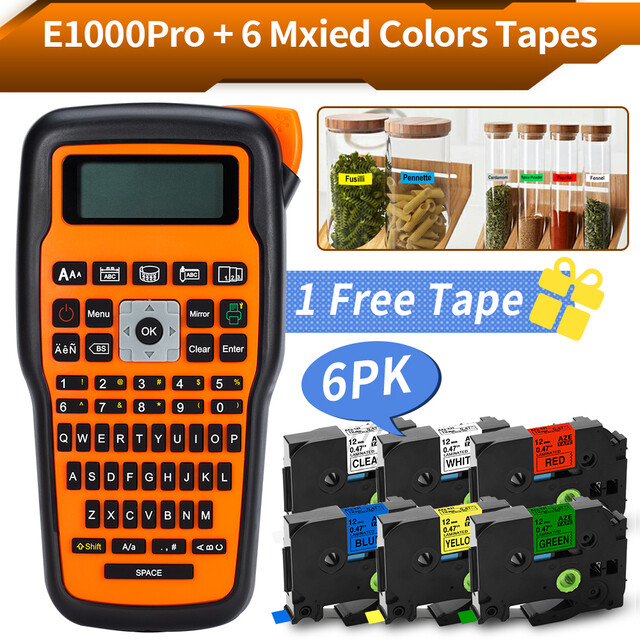 Industrial Label Maker Printer E1000 PRO Label Machine for P-Touch Tape TZe-231