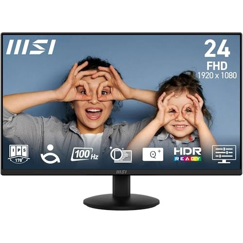 MSI PRO MP242L 3PD5 24" FHD Monitor 100Hz/1ms HDR MP242L-BLACK - Scratch & Dent