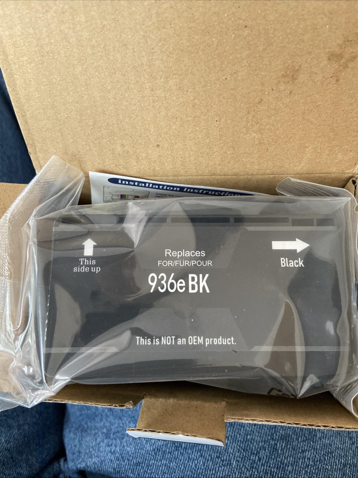 Grnjet 936XL (936e) 936eBK Compatible 1 One Ink Cartridge for HP Black New