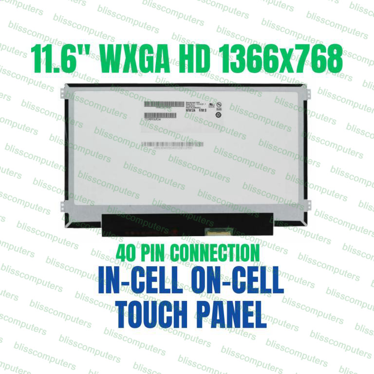 Dell DP/N 00GPX0 0GPX0 LCD LED REPLACEMENT Touch Screen 11.6" HD Display
