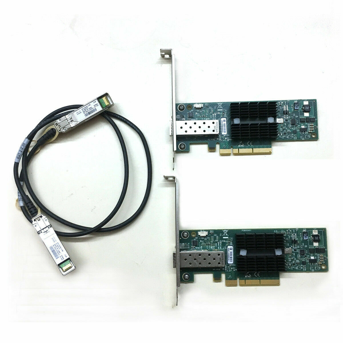 LOT OF 2 MNPA19-XTR 10GB Mellanox ConnectX-2 10Gbe 3m SFP+ Network Card