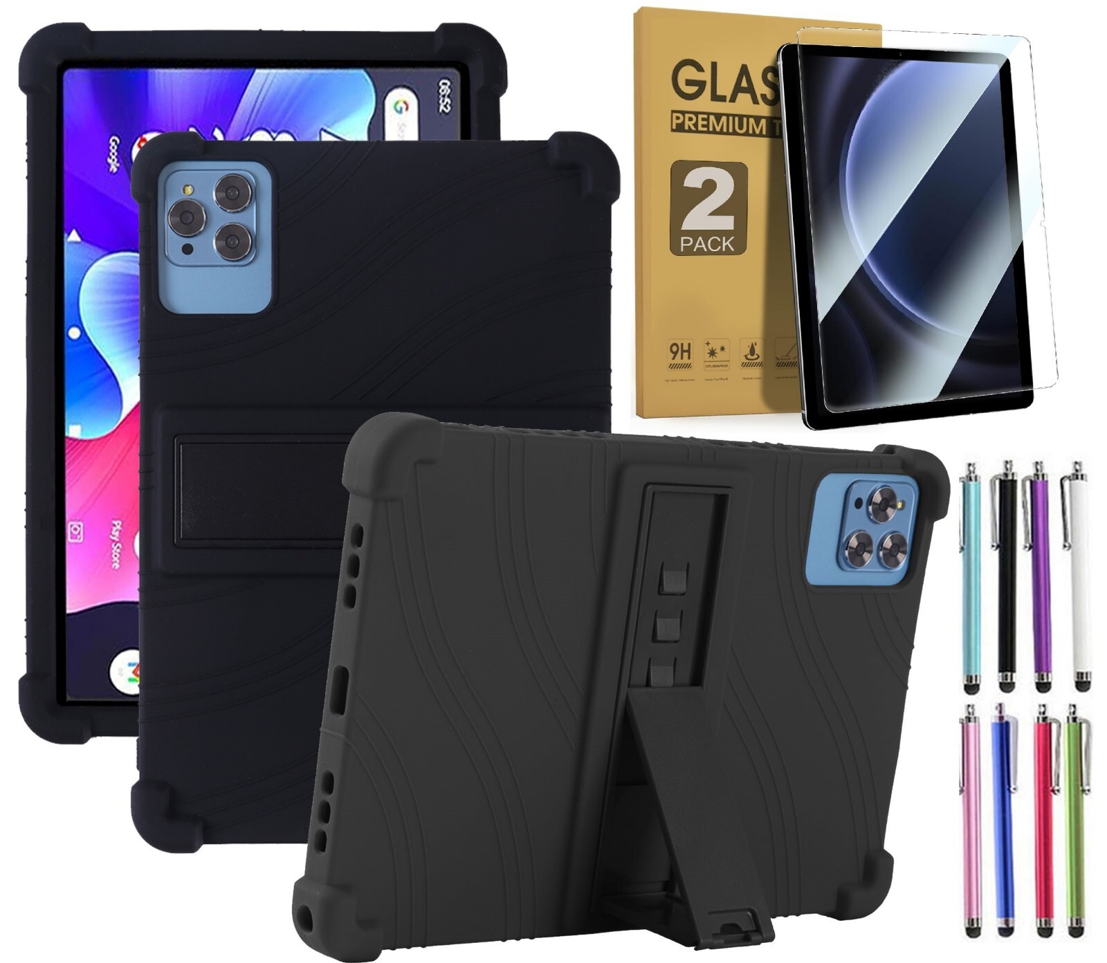 Case For ApoloMedia 10" Tablet EM101A Android 13 Tablet Protective Stand Rubber