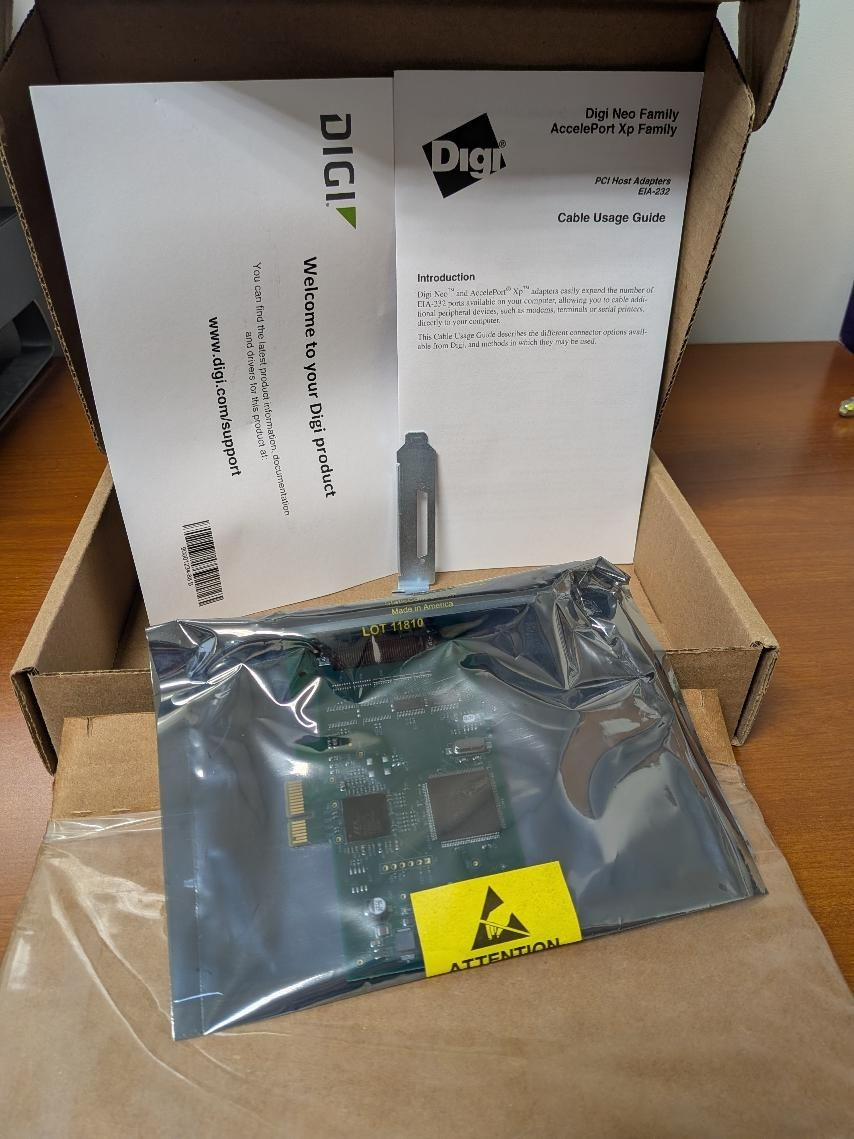 Digi Neo PCIe 4-Port Serial Adapter Card SEALED IN ORIGINAL BOX