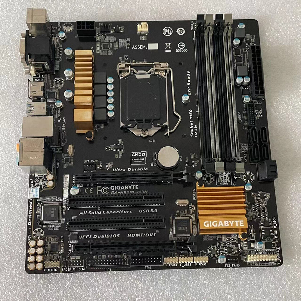 For Gigabyte GA-H97M-D3H LGA 1150 DDR3 6×SATA III Micro ATX Motherboard