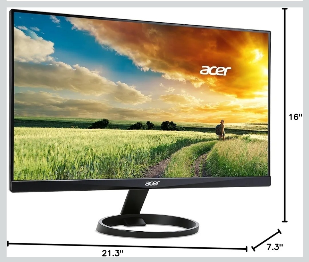 Acer R240HY 23.8-inch LED LCD Monitor Full HD 1920x1080, HDMI, VGA, DVI