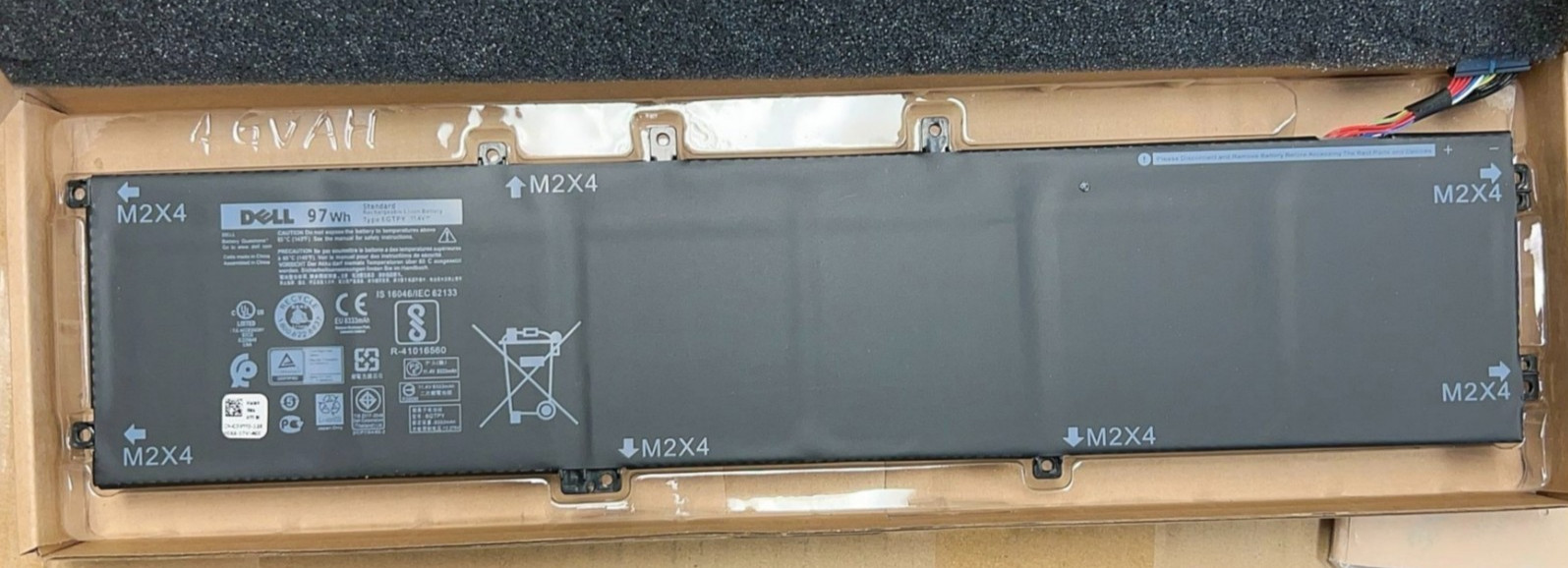 OEM Genuine New 97Wh 6GTPY Battery For Dell Precision 5520 5530 XPS 15 9560 9570